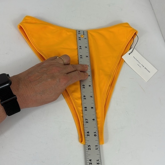 Faithfull The Brand Dylla Bikini Bottoms Women's US 4 Sun Orange Yellow NWT, - Picture 6 of 13